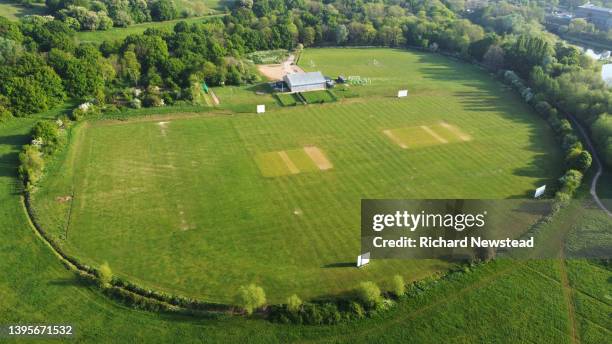 cricket field - cricket player stockfoto's en -beelden