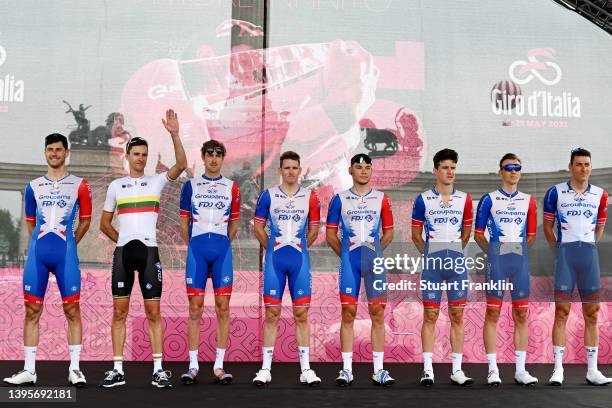 Arnaud Demare of France, Clement Davy of France, Jacopo Guarnieri of Italy, Ignatas Konovalovas of Lithuania, Tobias Ludvigsson of Sweden, Miles...