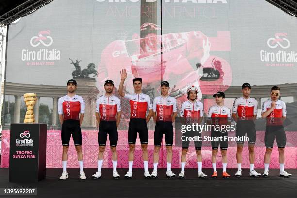 Guillaume Martin of France, Davide Cimolai of Italy, Simone Consonni of Italy, Wesley Kreder of Netherlands, Anthony Perez of France, Pierre-Luc...