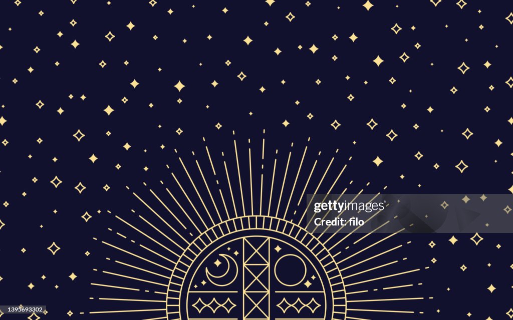Space Sunburst Stars Design Background