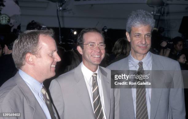 Talent agent David O'Connor, talent agent Richard Lovett and talent agent Rick Nicita attend the "Hollow Man" Westwood Premiere on August 2, 2000 at...