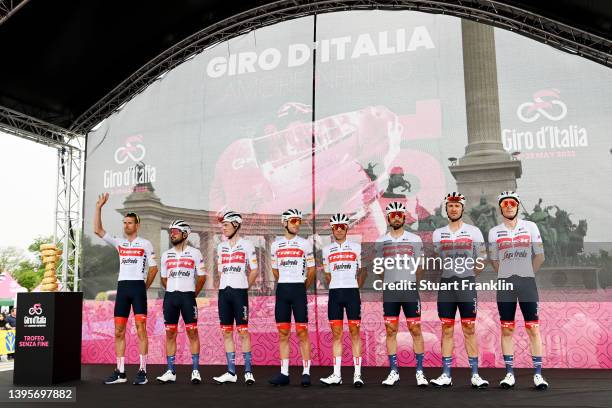 Giulio Ciccone of Italy, Dario Cataldo of Italy, Mattias Skjelmose Jensen of Denmark, Juan Pedro López of Spain, Bauke Mollema of Netherlands, Jacopo...