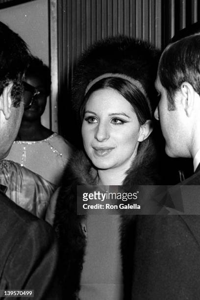 Singer Barbara Streisand attends Young Artists Gala on May 6, 1969 at the Union Carbide Gallery in New York City.