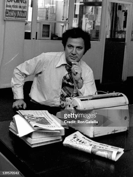 Photographer Ron Galella sighted on September 30, 1976 at the London Daily Mail Office in London, England.