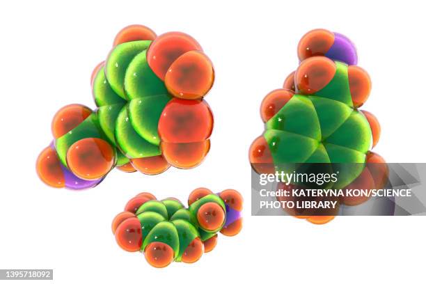 dopamine molecule, illustration - adhd stock illustrations