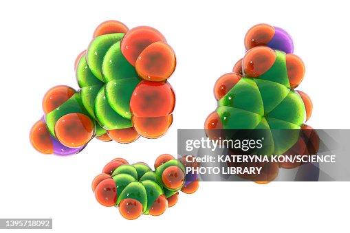 Dopamine molecule, illustration Dopamine molecule, illustration