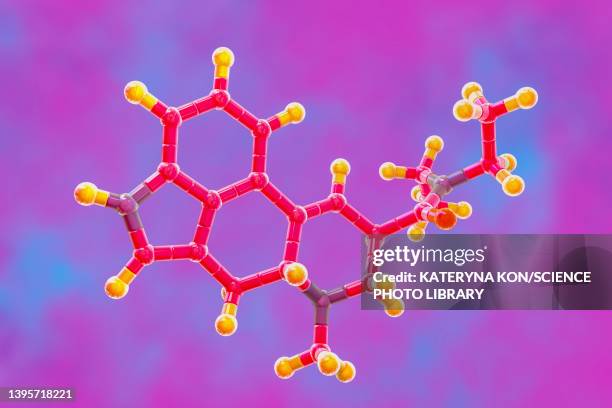 lsd molecule, illustration - lsd stock illustrations