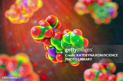 LSD molecule, illustration LSD molecule, illustration