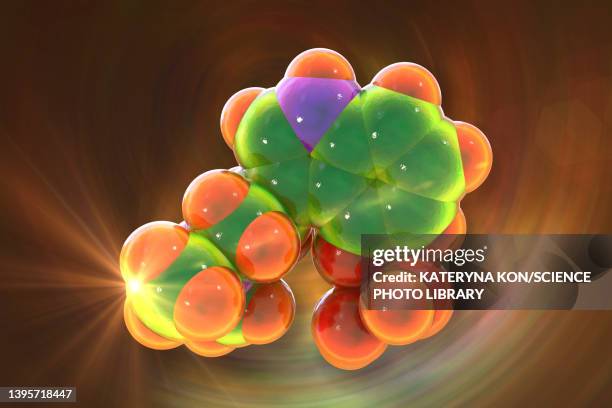mescaline drug molecule, illustration - psilocybin mushroom stock pictures, royalty-free photos & images