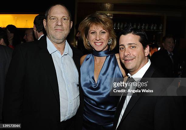 Producer Harvey Weinstein and Sharon Waxman attend TheWrap's 3rd Annual Pre-Oscar Party at Culina Restaurant at the Four Seasons Los Angeles on...