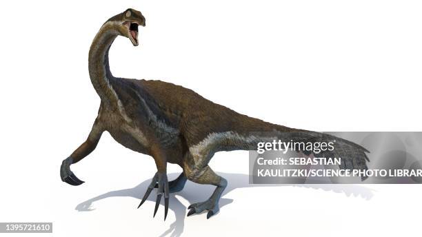 stockillustraties, clipart, cartoons en iconen met therizinosaurus, illustration - therizinosaurus