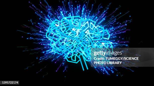 creativity, conceptual illustration - brain maze stock illustrations