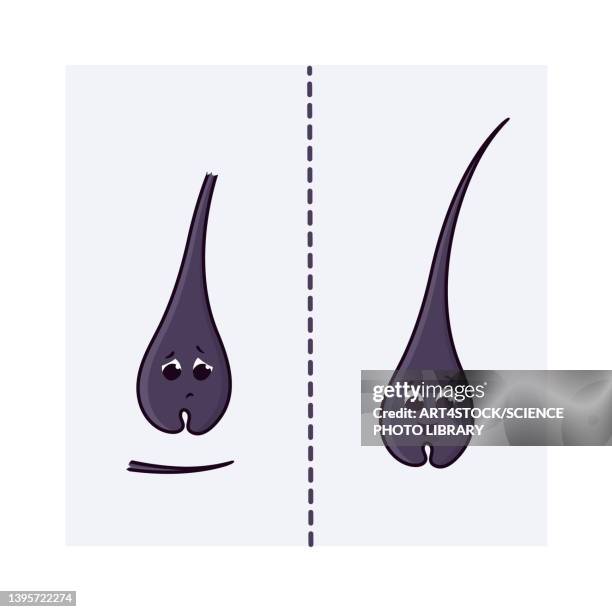 hair health, conceptual illustration - human skin close up stock illustrations