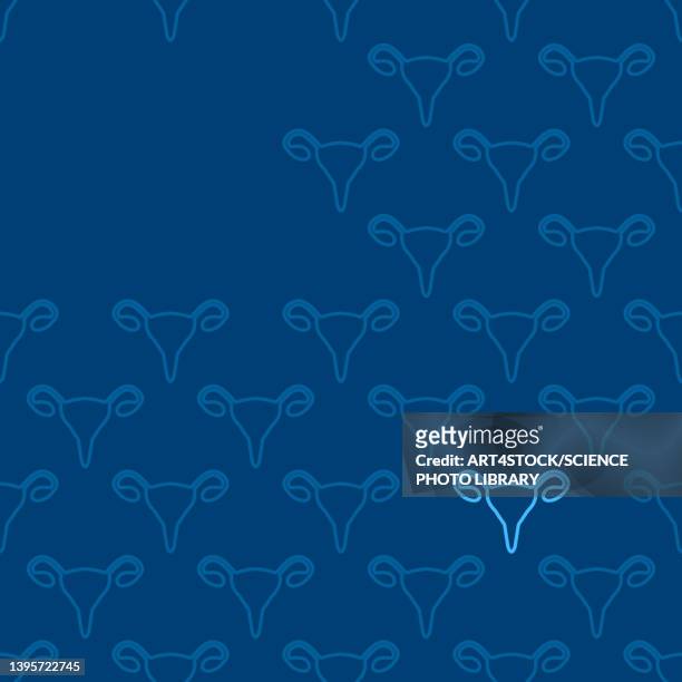 uterine cancer, conceptual illustration - cervix stock illustrations stock illustrations