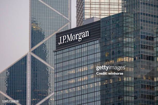 jp morgan in hong kong - jp morgan chase imagens e fotografias de stock