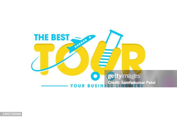 ilustrações de stock, clip art, desenhos animados e ícones de the best tour logo design - visita real