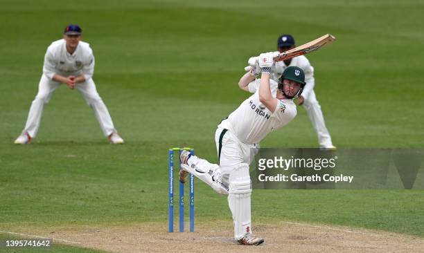 Ed Pollock of Worcestershire bats during the LV= Insurance County Championship match between Worcestershire and Durham at New Road on May 06, 2022 in...