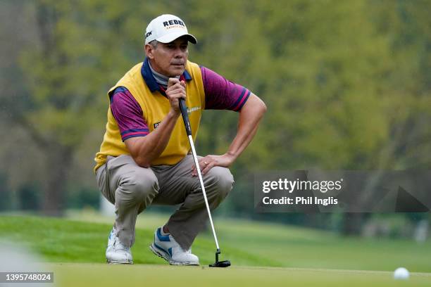 Adilson DaSilva of Brazil in action during Day One of the Riegler & Partner Legends at Murhof Golf Club on May 06, 2022 in Frohnleiten, Austria.