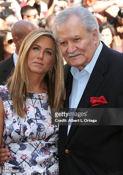 Actress Jennifer Aniston and actor/father John Aniston attend the Star Ceremony for Jennifer Aniston On The Hollywood Walk Of Fame held at 6270...