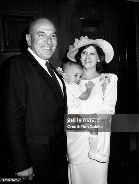 Actor Telly Savalas, wife Julie Hovland and son Christian Savalas attend Telly Savalas-Julie Hovland Wedding Ceremony on March 8, 1986 at St. Sophia...