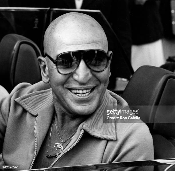 Actor Telly Savalas attends the rehearsals for 51st Annual Academy Awards on April 8, 1979 at the Dorothy Chandler Pavilion in Los Angeles,...