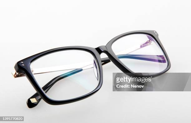 modern prescription glasses - eyeglass frames stock pictures, royalty-free photos & images