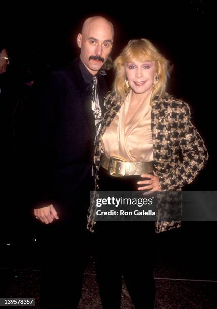 Musician Bob Kulick and actress Stella Stevens attend The Artists Rights Foundation Benefit Gala on December 4, 1991 at DGA Theatre in West...