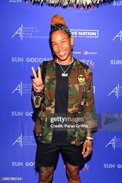 Tamera Young attends the Strength Of A Woman Festival & Summit Welcome Reception at Rock Steady on May 05, 2022 in Atlanta, Georgia.