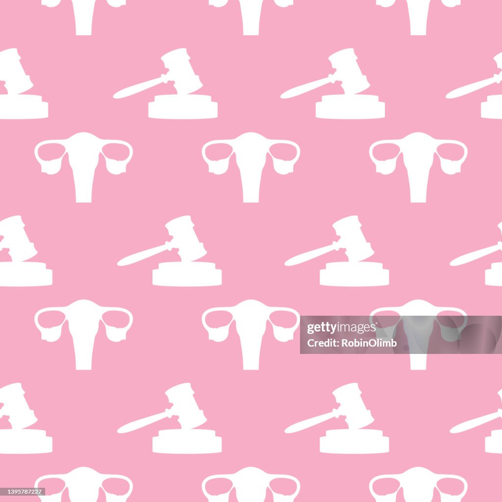 Gavel An Uterus Seamless Pattern