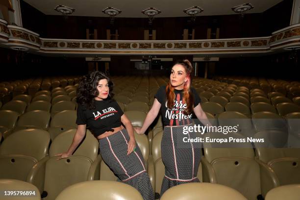 Comedians Nerea Perez and Ines Hernand pose after an interview for Europa Press on May 6 in A Coruña, Galicia, Spain. Ines Hernand and Nerea Perez...