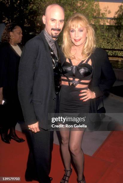 Musician Bob Kulick and actress Stella Stevens attend "The Nutty Professor" Universal City Premiere on June 27, 1996 at Universal Amphitheatre in...