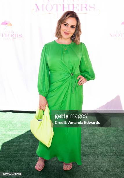 Actress Alyssa Milano attends Sundance's P3P Presents An Old Hollywood Inspired Mother's Day Charity Event at the Marion Davies Guest House on May...