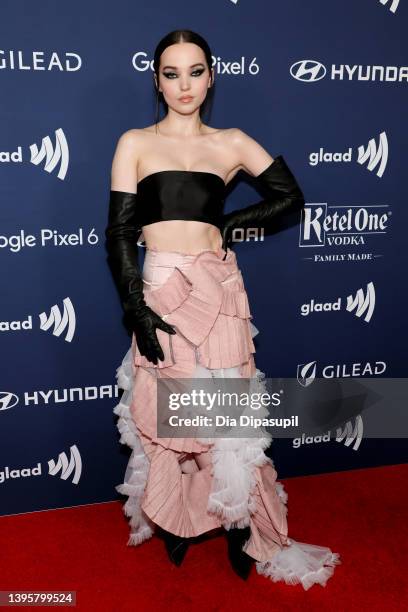 Dove Cameron attends 33rd Annual GLAAD Media Awards at New York Hilton Midtown on May 06, 2022 in New York City.
