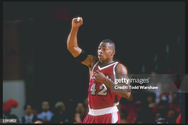 Forward Warren Rosegreen of the UNLV Rebels in action during a game against the Fresno State Bulldogs at the Selland Arena in Fresno, California....