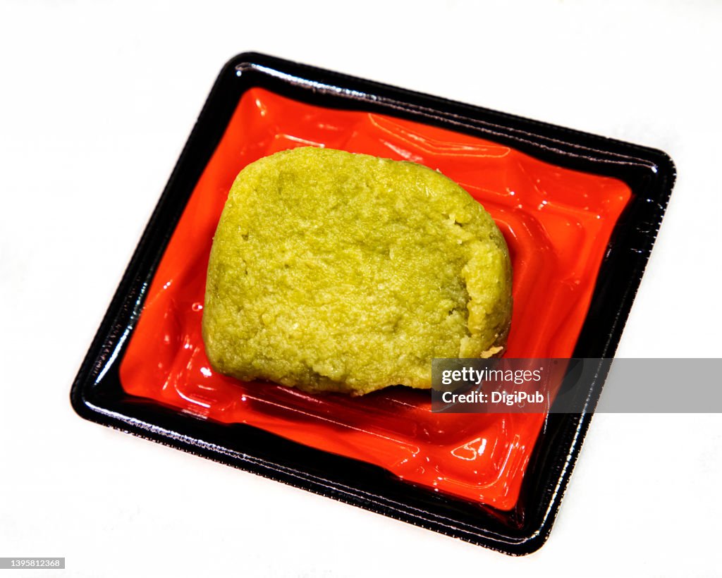 Green ohagi, Japanese bean cake, wagashi (Japanese confection)