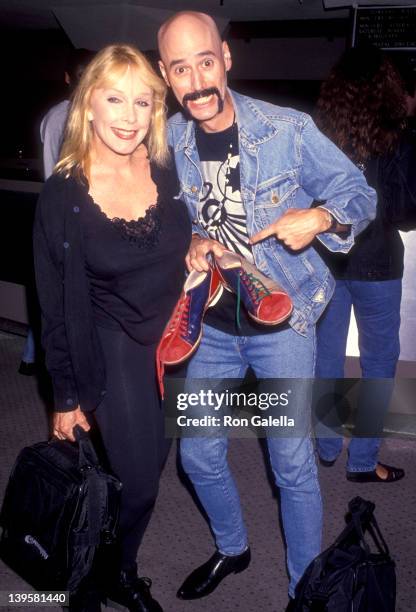 Actress Stella Stevens and musician Bob Kulick attend Gene Simmons' 44th Birthday Party on August 29, 1993 at The Sports Center in Century City,...