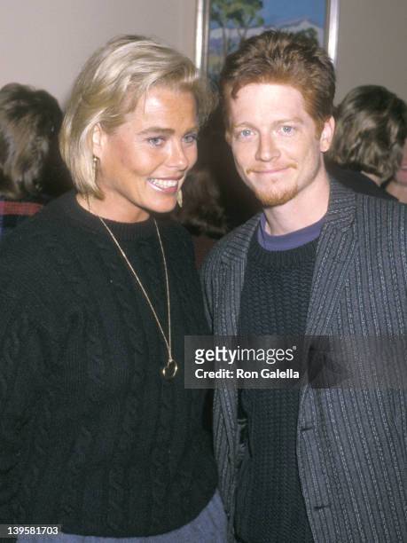 Actress Margaux Hemingway and actor Eric Stoltz attend Joan Collins' "Prime Time" Book Party on October 3, 1988 at Mortimer's Restaurant in New York...