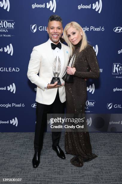 Wilson Cruz and Judith Light attend the 33rd Annual GLAAD Media Awards at The Hilton Midtown on May 06, 2022 in New York City.