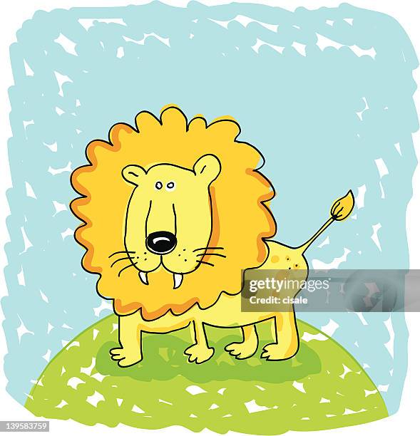 bildbanksillustrationer, clip art samt tecknat material och ikoner med lion doodle - ung i själen