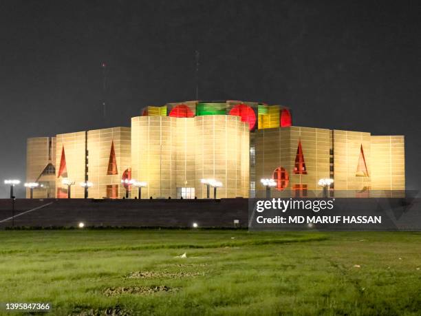 casa del parlamento nacional de bangladesh. punto de referencia de la república popular de bangladesh - london ontario fotografías e imágenes de stock