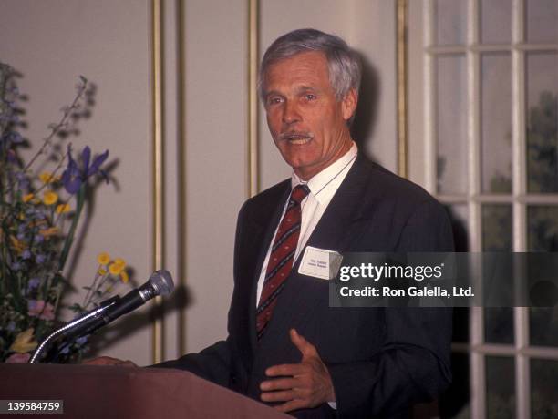 Businessman Ted Turner attends the Second Annual Producers Guild of America Golden Laurel Awards on March 5, 1991 at the Beverly Wilshire Hotel in...