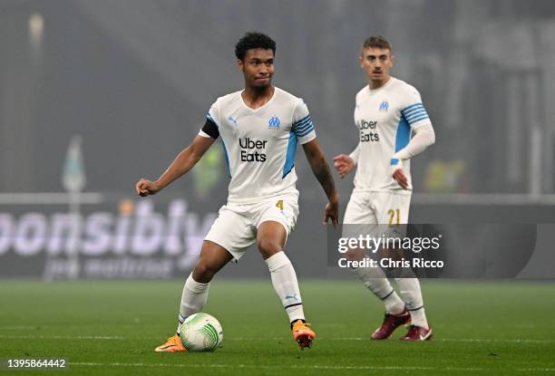 Boubacar Kamara of Olympique Marseille during the UEFA Conference League Semi Final Leg Two match between Olympique Marseille and Feyenoord at Stade...