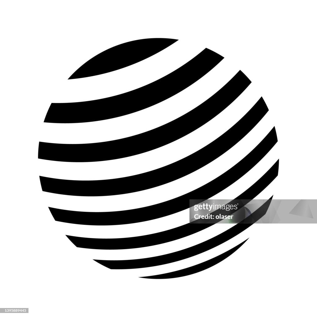 Diagonal In Circle Striped Circle Diagonal Curved Lines High-Res Vector Graphic - Getty Images