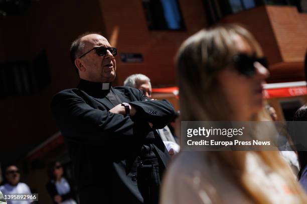 Priest during an anti-abortion march from Plaza de Cuzco to the Dator clinic on May 7 in Madrid, Spain. This mobilization, which joins one held in...