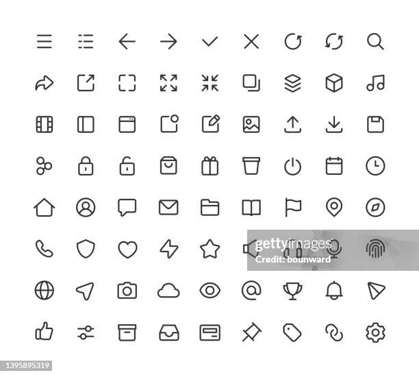 ilustraciones, imágenes clip art, dibujos animados e iconos de stock de ¡top 1! ¡nuevo! iconos de línea de interfaz de usuario de alta calidad. trazo editable. - actualización comunicación