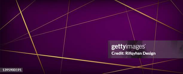 abstract purple and gold lines with a luxury background. modern futuristic background. can be use for landing page, book covers, brochures, flyers, magazines, any brandings, banners, headers, presentations, and wallpaper backgrounds - purple background stock illustrations