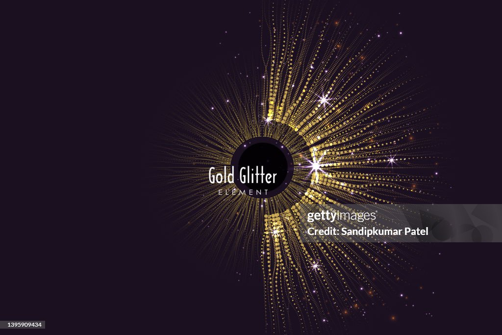 Electricity lighting effects. Array with dynamic particles. 3d futuristic technology style.