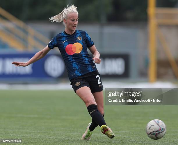 Anja Sonstevold of FC Internazionale in action during the Women Serie A match between FC Internazionale and AC Milan at Stadio Breda on May 07, 2022...
