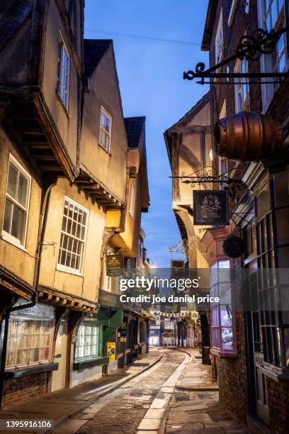 vertical, the shambles, york, yorkshire, england - york stock pictures, royalty-free photos & images