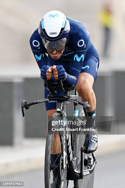 Ivan Ramiro Sosa Cuervo of Colombia and Movistar Team sprints during the 105th Giro d'Italia 2022, Stage 2 a 9,2km individual time trial stage from...